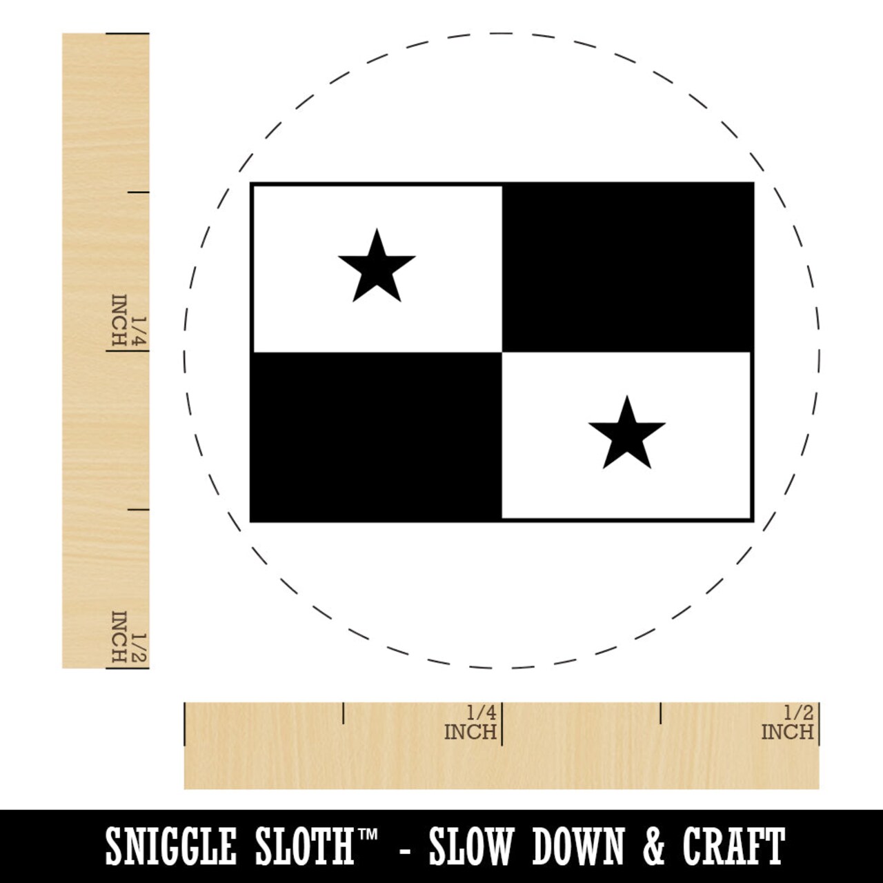 Panama Flag Self-Inking Rubber Stamp for Stamping Crafting Planners